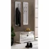 Dielen-Set »AIRMAN«, Mangoholz/MDF/Aluminium, silberfarben
