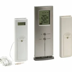 Digital-Funkthermometer, Kunststoff, weiß/grau