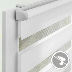 Duo-Rollo, ‎Klemmfix, B x L: 80 x 150 cm, Polyester, weiß