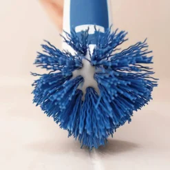 Eckenbürste, Kunststoff/Gummi/Nylon, weiß/blau