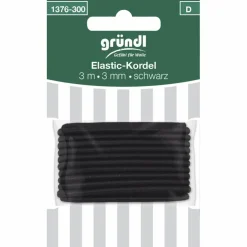 Elastikkordel, schwarz, Polyester/Elastodien