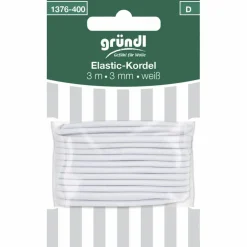 Elastikkordel, weiß, Polyester/Elastodien