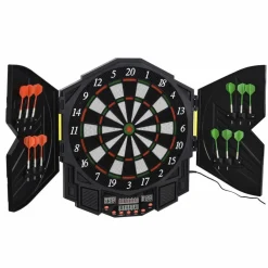 Elektronische Dartscheibe, schwarz, Kunststoff