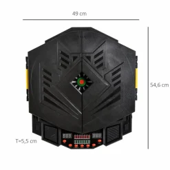Elektronische Dartscheibe, schwarz, Kunststoff