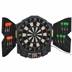Elektronische Dartscheibe, schwarz, Kunststoff