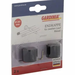 Endknopf, Chicago, Kappe, 20 mm, 2 Stück, Schwarz