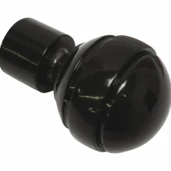 Endknopf, Chicago, Kugel, 20 mm, 2 Stück, Schwarz