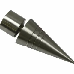 Endknopf, Chicago, Spitze, 20 mm, 2 Stück, Silber