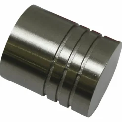 Endknopf, Chicago, Zylinder, 20 mm, 2 Stück, Silber