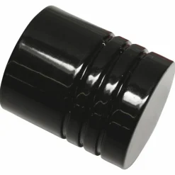 Endknopf, Chicago, Zylinder, 20 mm, 2 Stück, Schwarz