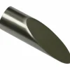 Endknopf Lazio, Memphis, Keilförmig, 16 mm, 2 Stück, Silber