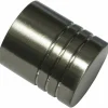 Endknopf, Memphis, Zylinder, 16 mm, 2 Stück, Silber