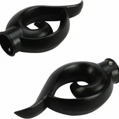 Endstück Bessie, Blues, Geschwungen, 20 mm, Schwarz