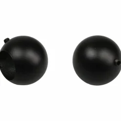 Endstück, Bologna, Kugel, 16 mm, 2 Stück, Schwarz