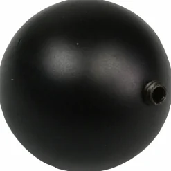 Endstück, Bologna, Kugel, 16 mm, 2 Stück, Schwarz