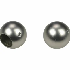 Endstück, Bologna, Kugel, 16 mm, 2 Stück, Silber
