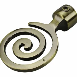 Endstück Eric, Blues, Spiralförmig, 20 mm, Bronze