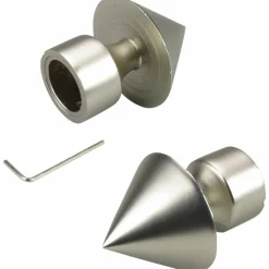 Endstück »Kegel«, chrom matt, Metall