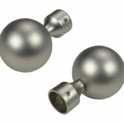 Endstück, Kugel, 16 mm, 2 Stück, Silber