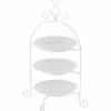 Etagere, Eisen/Glas, weiß