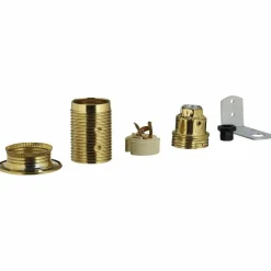 Fassung, Eisen, E14, goldfarben