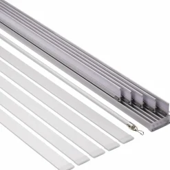 Flächenvorhangschiene, Länge: 2800 mm, 5-läufig, Aluminium