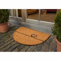 Fußmatte »Coco Smart«, halbrund, Höhe: 1,5 cm, Rutschfest, Antibakteriell, Kokos