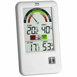 Funk-Thermo-Hygrometer, Breite: 9,5 cm, Temperaturbereich: -10 bis 60 °C