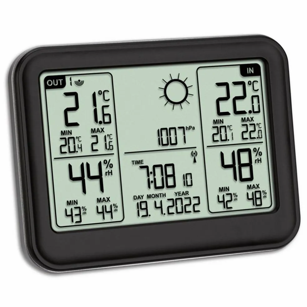 Funk-Wetterstation, Breite: 13,1 cm, Temperaturbereich: -40 bis 60 °C