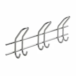 Garderobenleiste, mit 3 Haken, Stahl