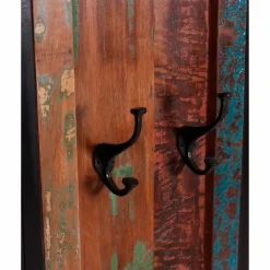 Garderobenpaneel »BALI«, mit 4 Haken, Altholz/Altmetall