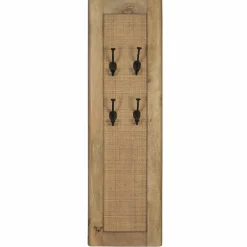 Garderobenpaneel »CANE«, mit 4 Haken, mangoholz/Rattan