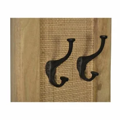 Garderobenpaneel »CANE«, mit 4 Haken, mangoholz/Rattan