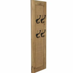 Garderobenpaneel »CANE«, mit 4 Haken, mangoholz/Rattan