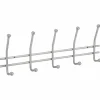 Garderobe, Silber, 5 Haken, Edelstahl, Silber, Edelstahl, 155 x 450 x 60 mm