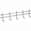 Garderobe, Silber, 5 Haken, Edelstahl, Silber, Edelstahl, 55 x 75 x 380 mm