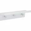Garderobe, Weiß, 3 Haken, Stahl, Weiß, Stahl, 94 x 300 x 100 mm