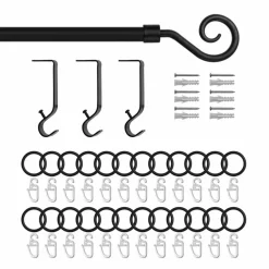 Gardinenstange, Länge: 7 cm, 1-läufig, Metall