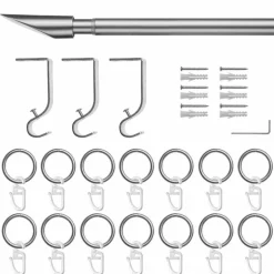 Gardinenstange, Länge: 10 cm, 1-läufig, Metall