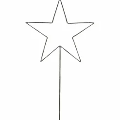 Gartenstab Stern am Stab, B30xH30 cm + 80 cm Stab grau
