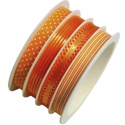 Geschenkband, Multispule, Taft, Länge: 1600 cm, orange