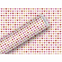 Geschenkpapier Heart to Heart, 2m x 70 cm, rot