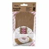 Geschenksverpackung, natur, 4x Karten + 1x Schnur 2,7m