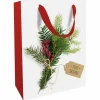 Geschenktasche Weihnachtsgrün, 25x33x11 cm, matt