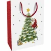 Geschenktasche X-mas Eve, 25x33x11 cm, glänzend