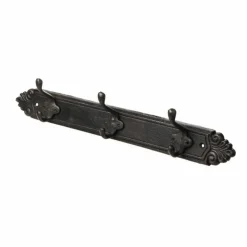 Hakenleiste, Länge: 45 cm, 3 Haken, Gusseisen