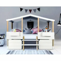 Hochbett, BxL: 207 x 1520 cm, Mitteldichte Faserplatte (MDF) / Holz