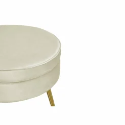Hocker, Höhe: 41 cm, beige/goldfarben