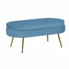 Hocker, Höhe: 40 cm, blau/goldfarben