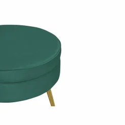 Hocker, Höhe: 41 cm, grün/goldfarben